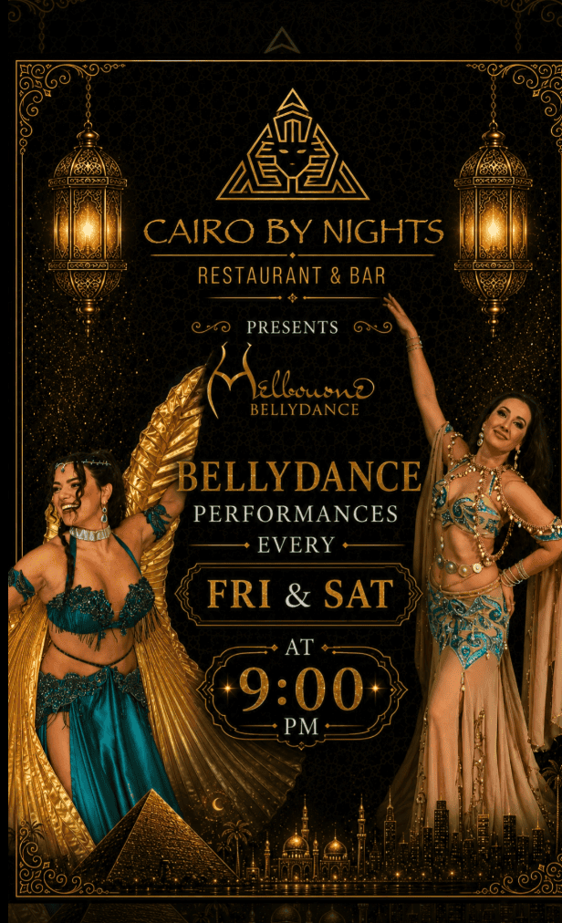 Experience Spectacular Bellydance at Cairo by Nights Restaurant & Bar